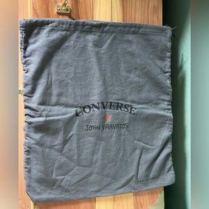 Converse John Varvatos Shoes Sneakers Gray Footwear Dust Cloth Bag 14.5x15.5”